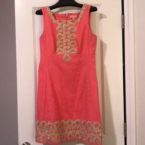Lilly Pulitzer Pink & Gold Dress